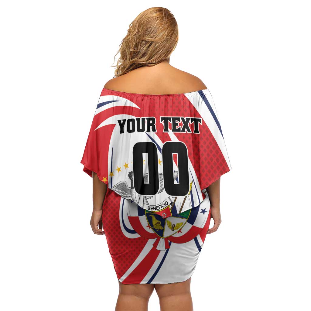 Custom Panama Rugby Off Shoulder Short Dress Diablos Rojos Go Champions