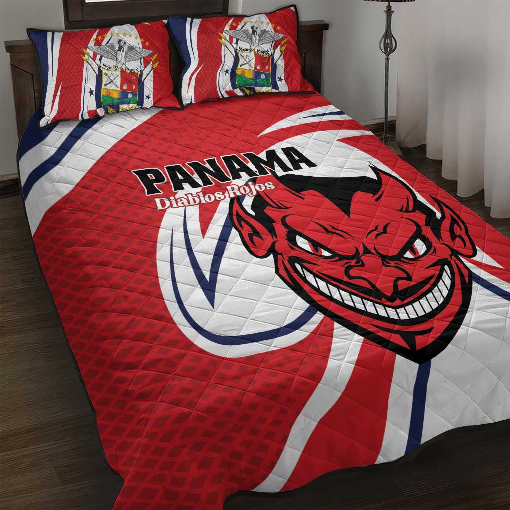 Panama Rugby Quilt Bed Set Diablos Rojos Go Champions