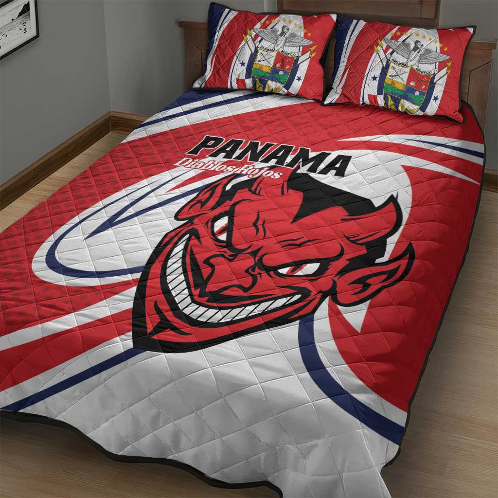 Panama Rugby Quilt Bed Set Diablos Rojos Go Champions