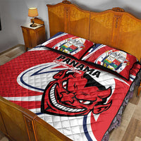Panama Rugby Quilt Bed Set Diablos Rojos Go Champions
