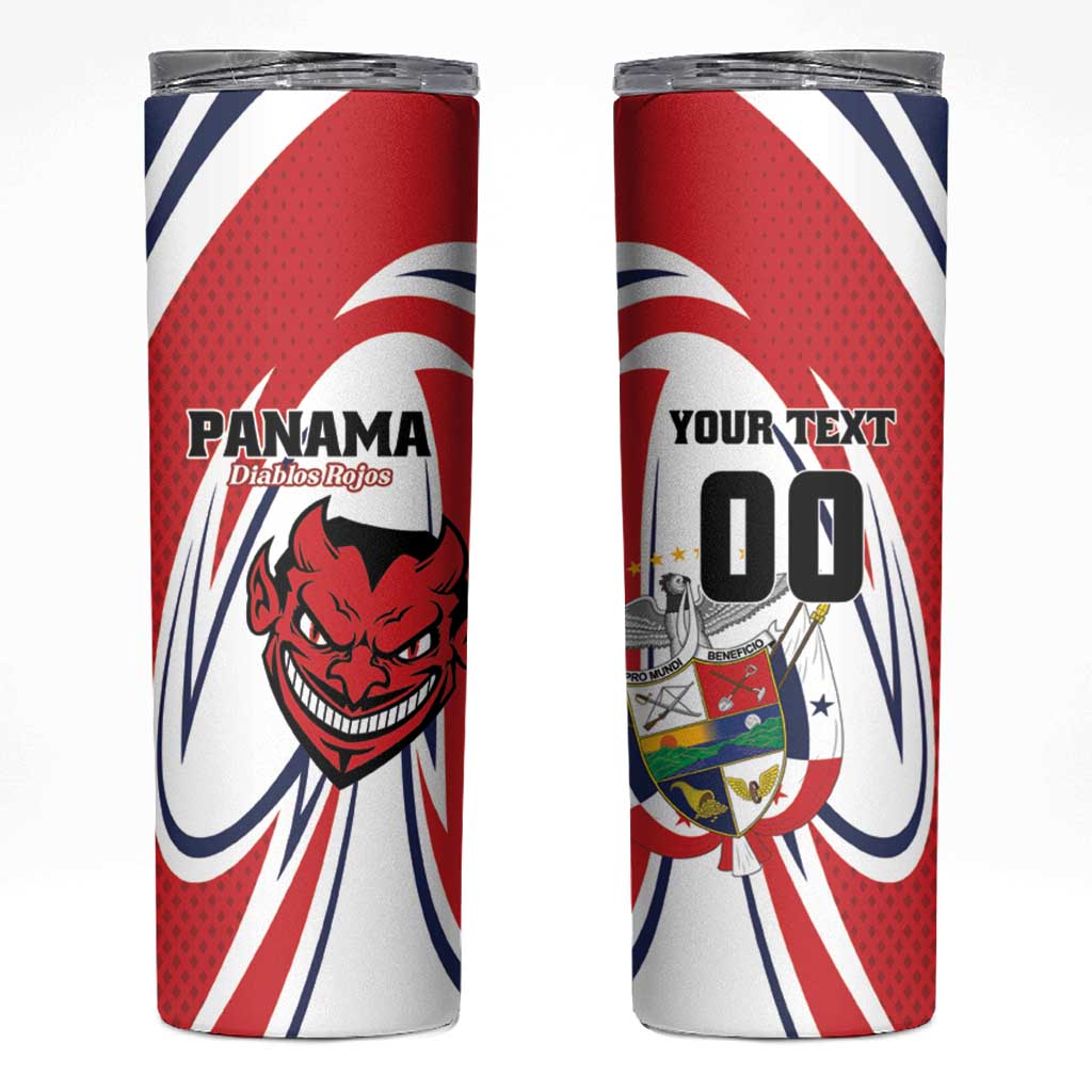 Custom Panama Rugby Skinny Tumbler Diablos Rojos Go Champions