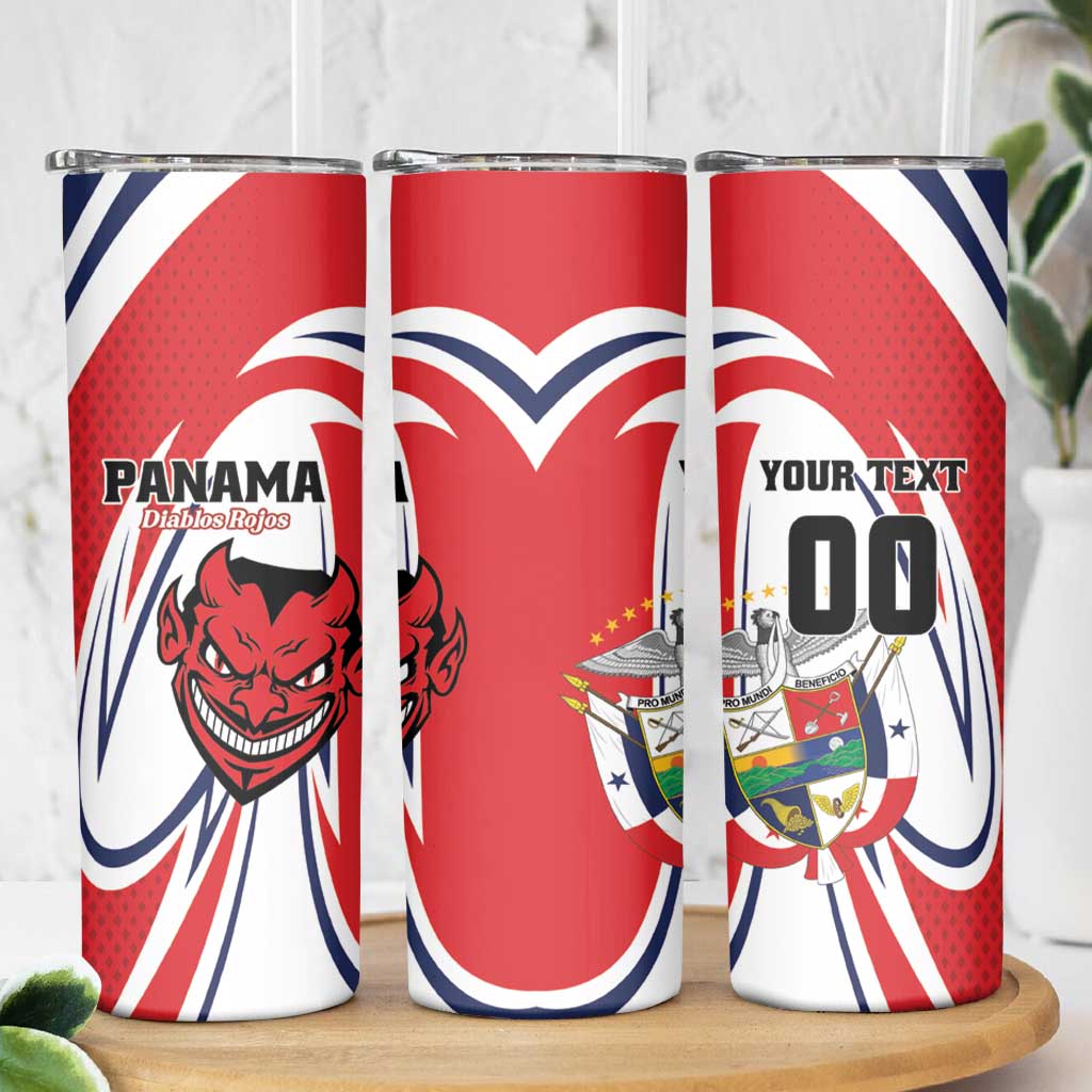 Custom Panama Rugby Skinny Tumbler Diablos Rojos Go Champions
