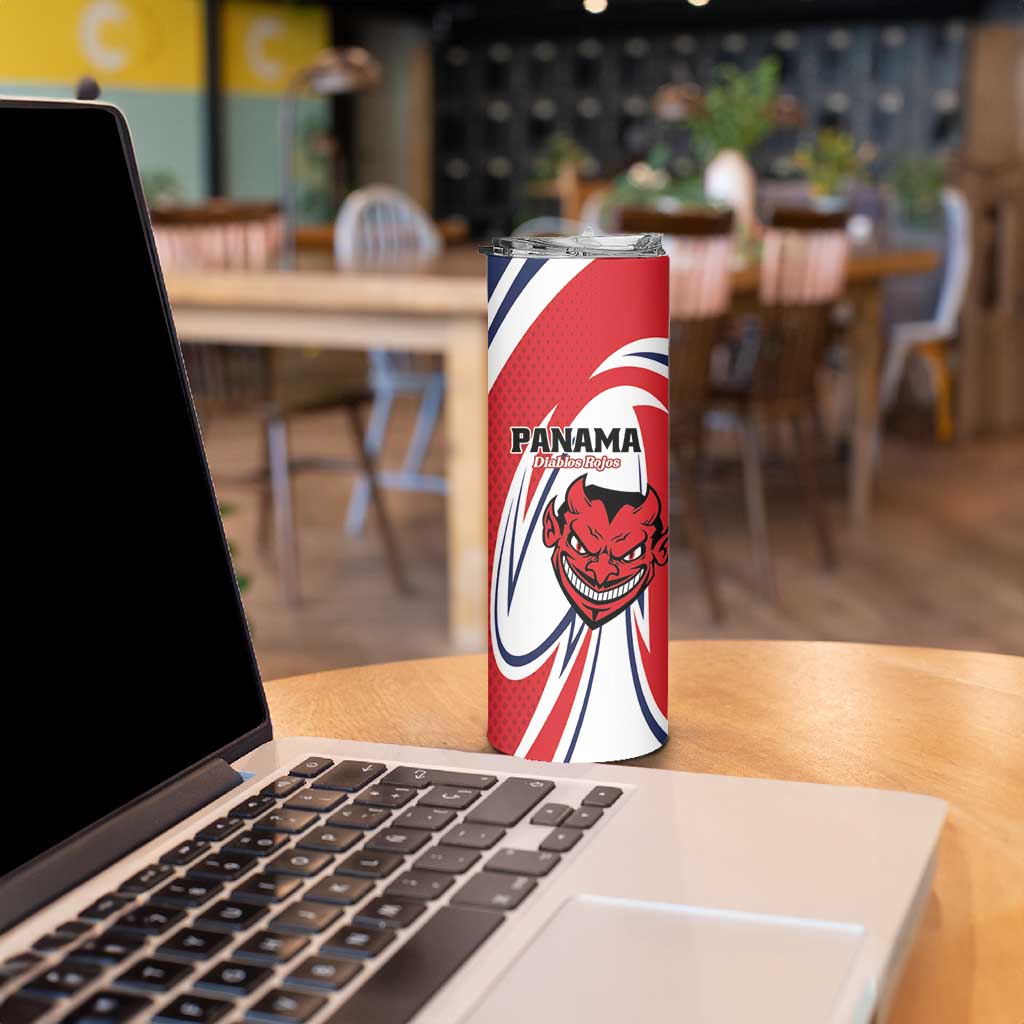 Custom Panama Rugby Skinny Tumbler Diablos Rojos Go Champions