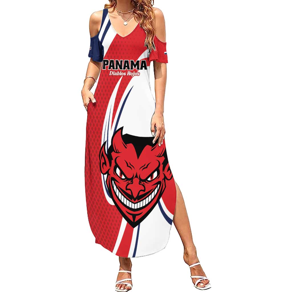 Custom Panama Rugby Summer Maxi Dress Diablos Rojos Go Champions