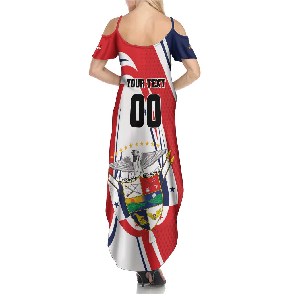 Custom Panama Rugby Summer Maxi Dress Diablos Rojos Go Champions