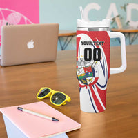 Custom Panama Rugby Tumbler With Handle Diablos Rojos Go Champions