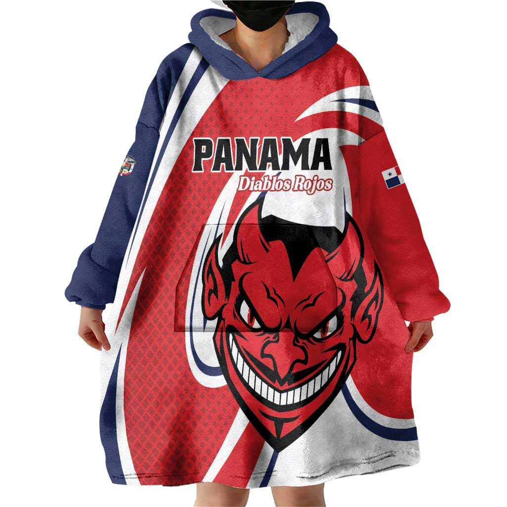 Custom Panama Rugby Wearable Blanket Hoodie Diablos Rojos Go Champions