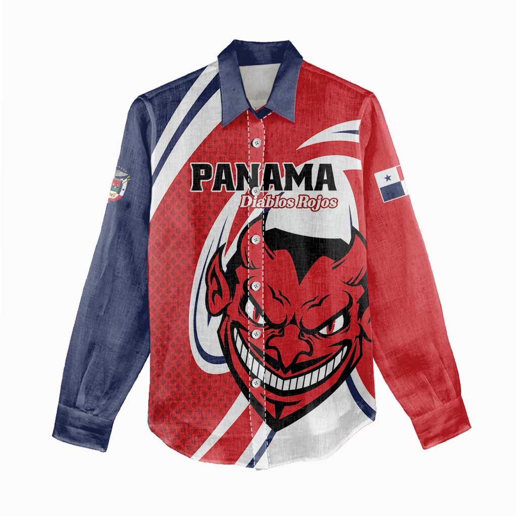 Custom Panama Rugby Women Casual Shirt Diablos Rojos Go Champions