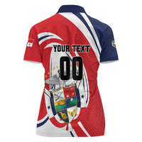 Custom Panama Rugby Women Polo Shirt Diablos Rojos Go Champions