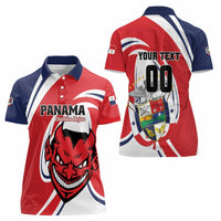 Custom Panama Rugby Women Polo Shirt Diablos Rojos Go Champions