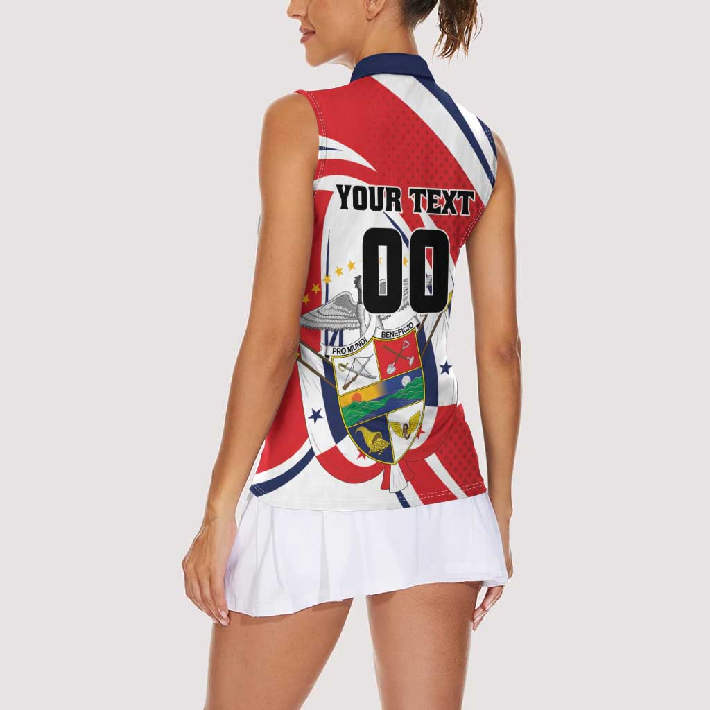 Custom Panama Rugby Women Sleeveless Polo Shirt Diablos Rojos Go Champions