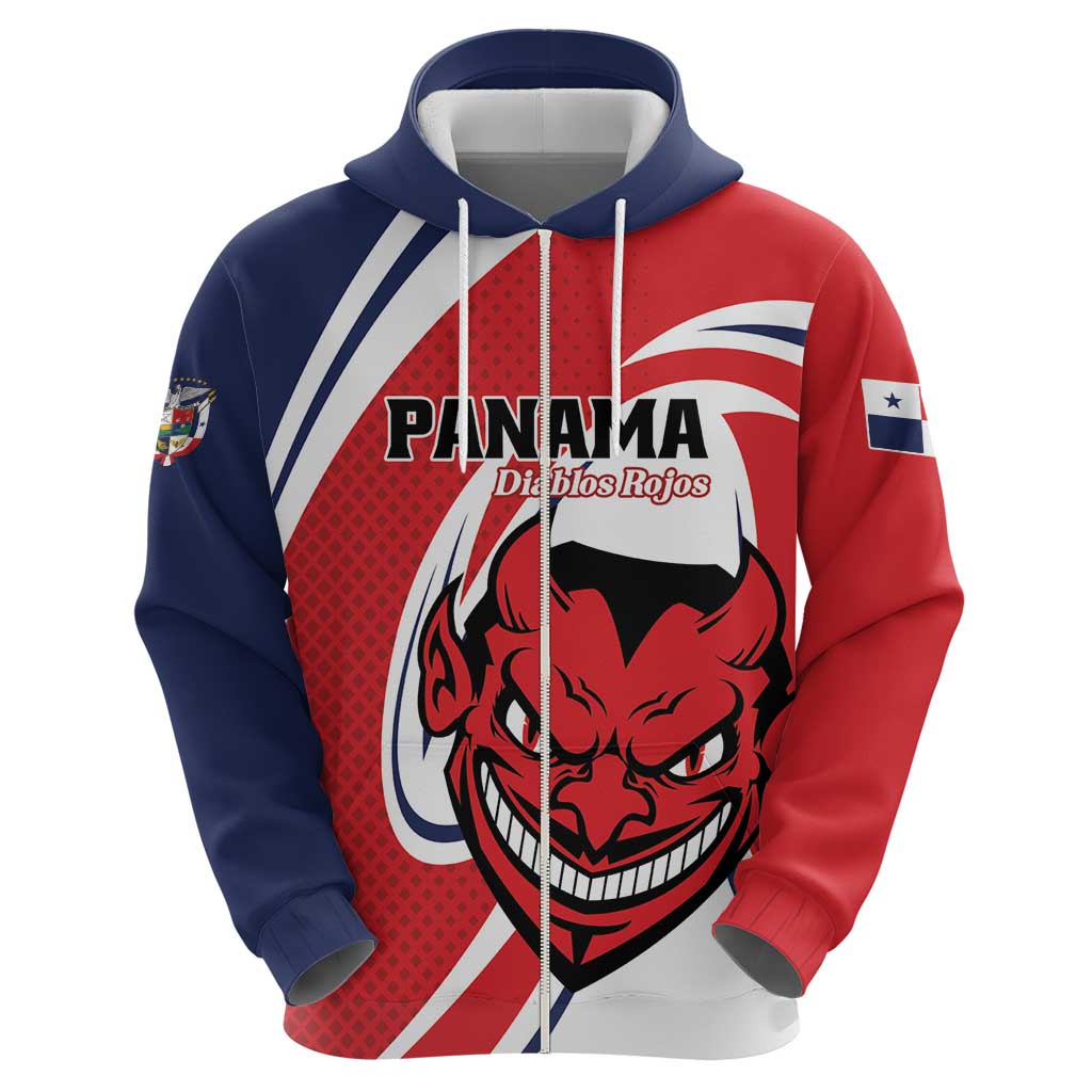 Custom Panama Rugby Zip Hoodie Diablos Rojos Go Champions