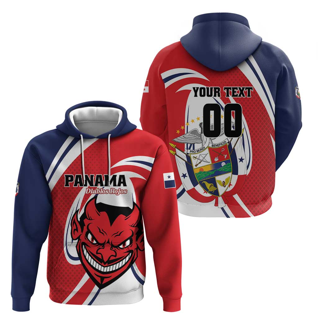 Custom Panama Rugby Zip Hoodie Diablos Rojos Go Champions