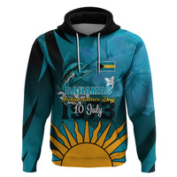 10 July The Bahamas Independence Day Hoodie Bahamian Blue Marlin With Hibiscus - Wonder Print Shop