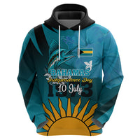 10 July The Bahamas Independence Day Hoodie Bahamian Blue Marlin With Hibiscus - Wonder Print Shop