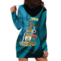10 July The Bahamas Independence Day Hoodie Dress Bahamian Blue Marlin With Hibiscus - Wonder Print Shop