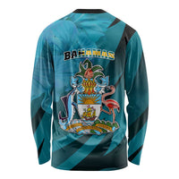 10 July The Bahamas Independence Day Long Sleeve Shirt Bahamian Blue Marlin With Hibiscus LT01