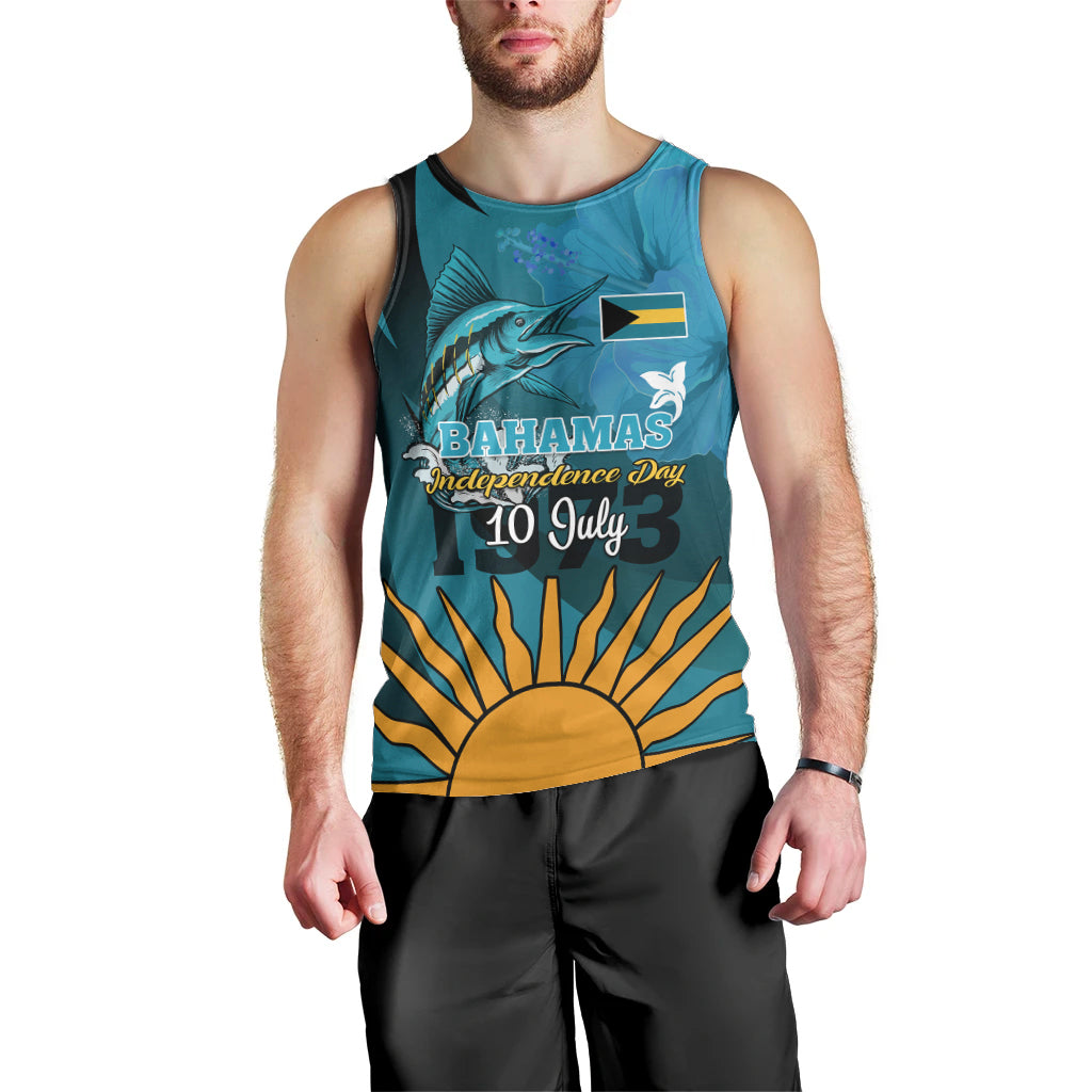10-july-the-bahamas-independence-day-men-tank-top-bahamian-blue-marlin-with-hibiscus
