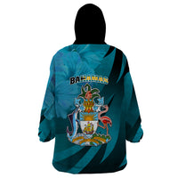 10 July The Bahamas Independence Day Wearable Blanket Hoodie Bahamian Blue Marlin With Hibiscus - Wonder Print Shop