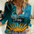 10 July The Bahamas Independence Day Women Casual Shirt Bahamian Blue Marlin With Hibiscus - Wonder Print Shop