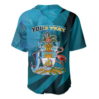 Custom 10 July The Bahamas Independence Day Baseball Jersey Bahamian Blue Marlin With Hibiscus - Wonder Print Shop