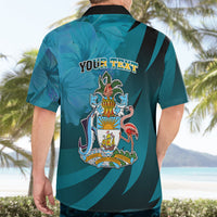 Custom 10 July The Bahamas Independence Day Hawaiian Shirt Bahamian Blue Marlin With Hibiscus - Wonder Print Shop