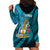Custom 10 July The Bahamas Independence Day Hoodie Dress Bahamian Blue Marlin With Hibiscus - Wonder Print Shop