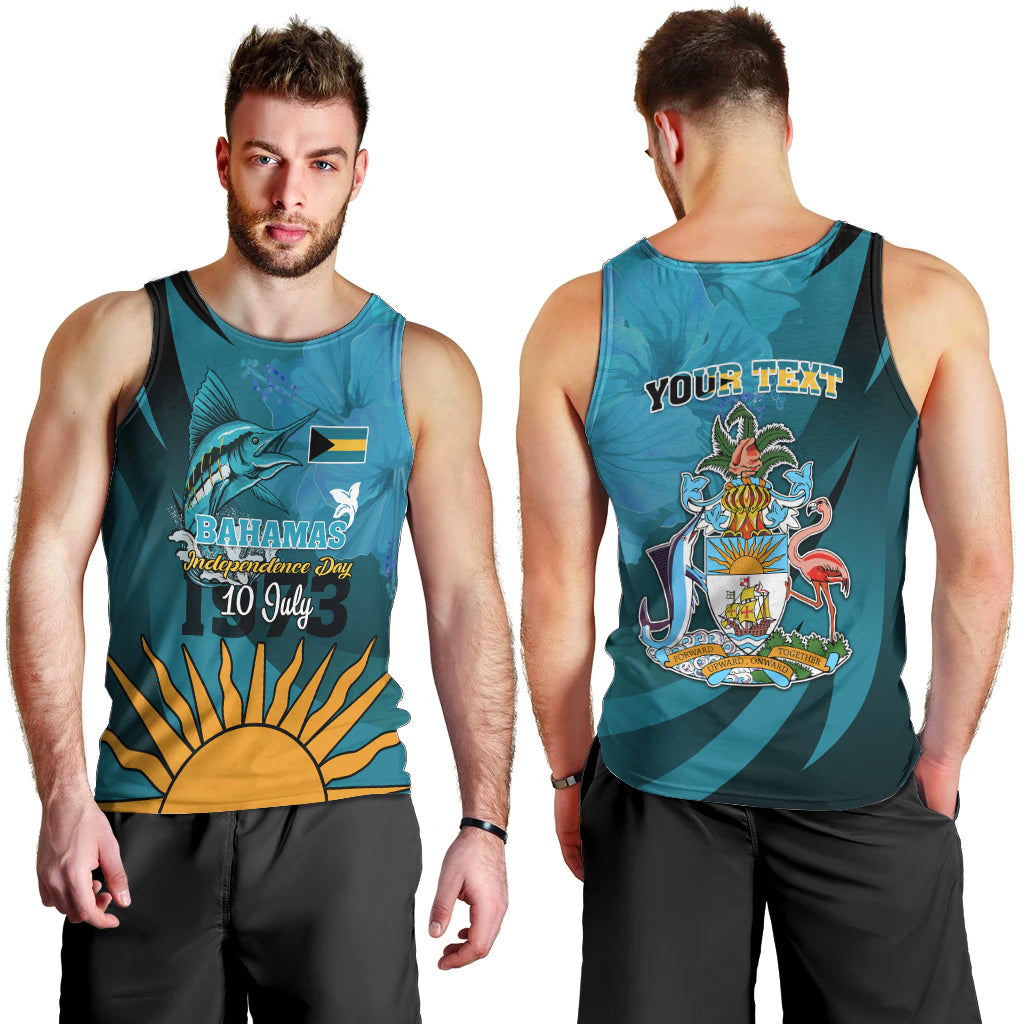 custom-10-july-the-bahamas-independence-day-men-tank-top-bahamian-blue-marlin-with-hibiscus
