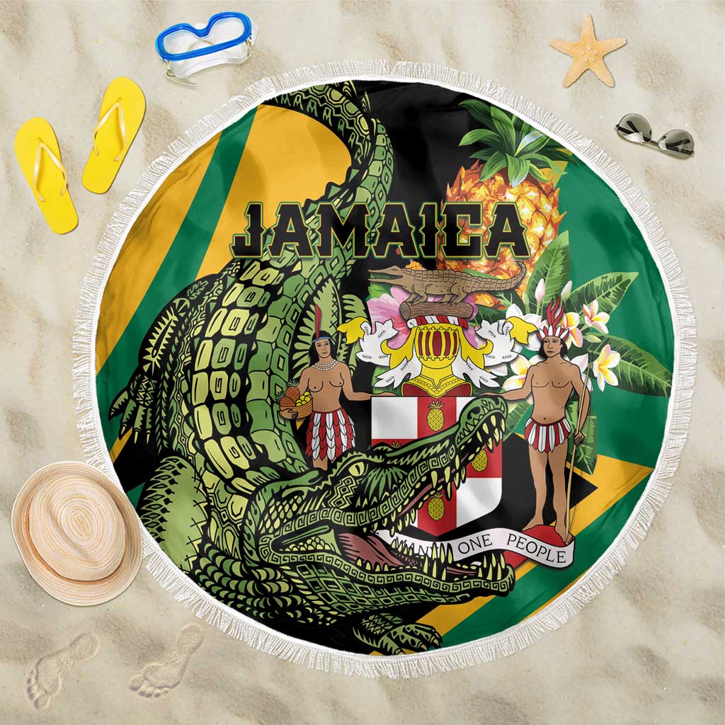 Jamaica Crocodile Beach Blanket Pineapple Tropical Style - Wonder Print Shop