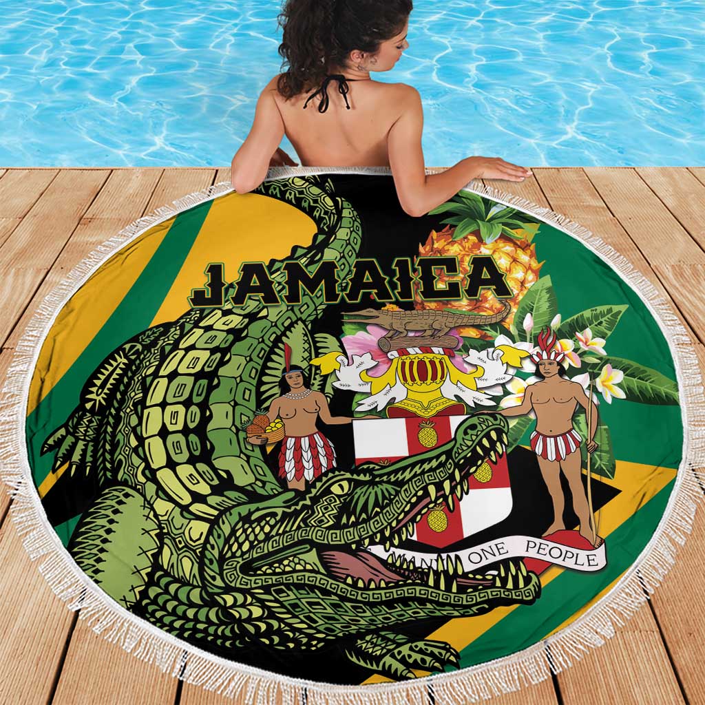 Jamaica Crocodile Beach Blanket Pineapple Tropical Style - Wonder Print Shop