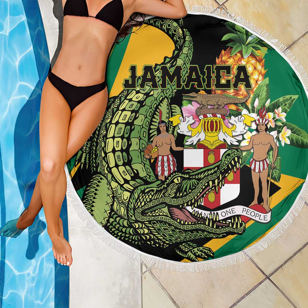 Jamaica Crocodile Beach Blanket Pineapple Tropical Style - Wonder Print Shop