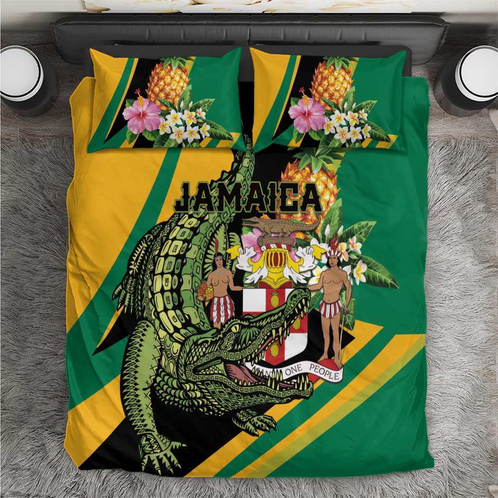 Jamaica Crocodile Bedding Set Pineapple Tropical Style - Wonder Print Shop