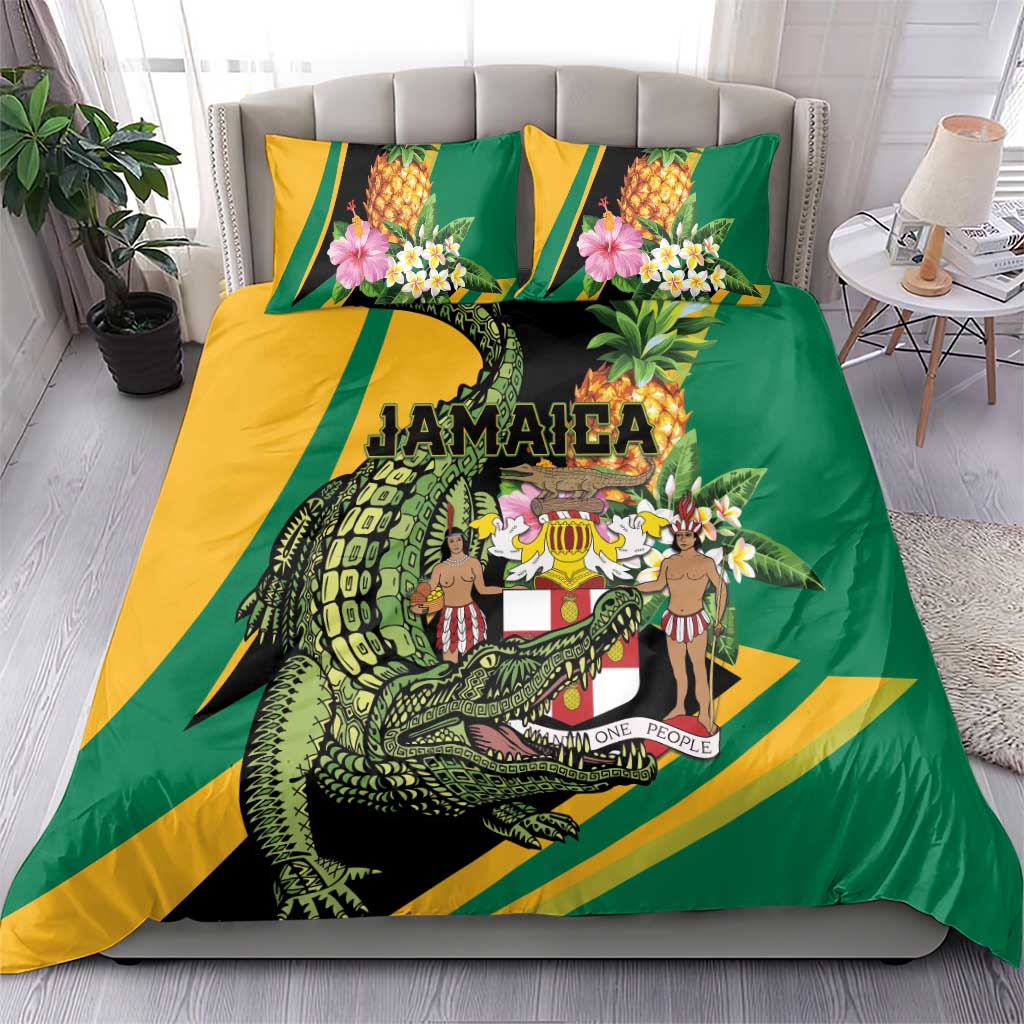 Jamaica Crocodile Bedding Set Pineapple Tropical Style - Wonder Print Shop