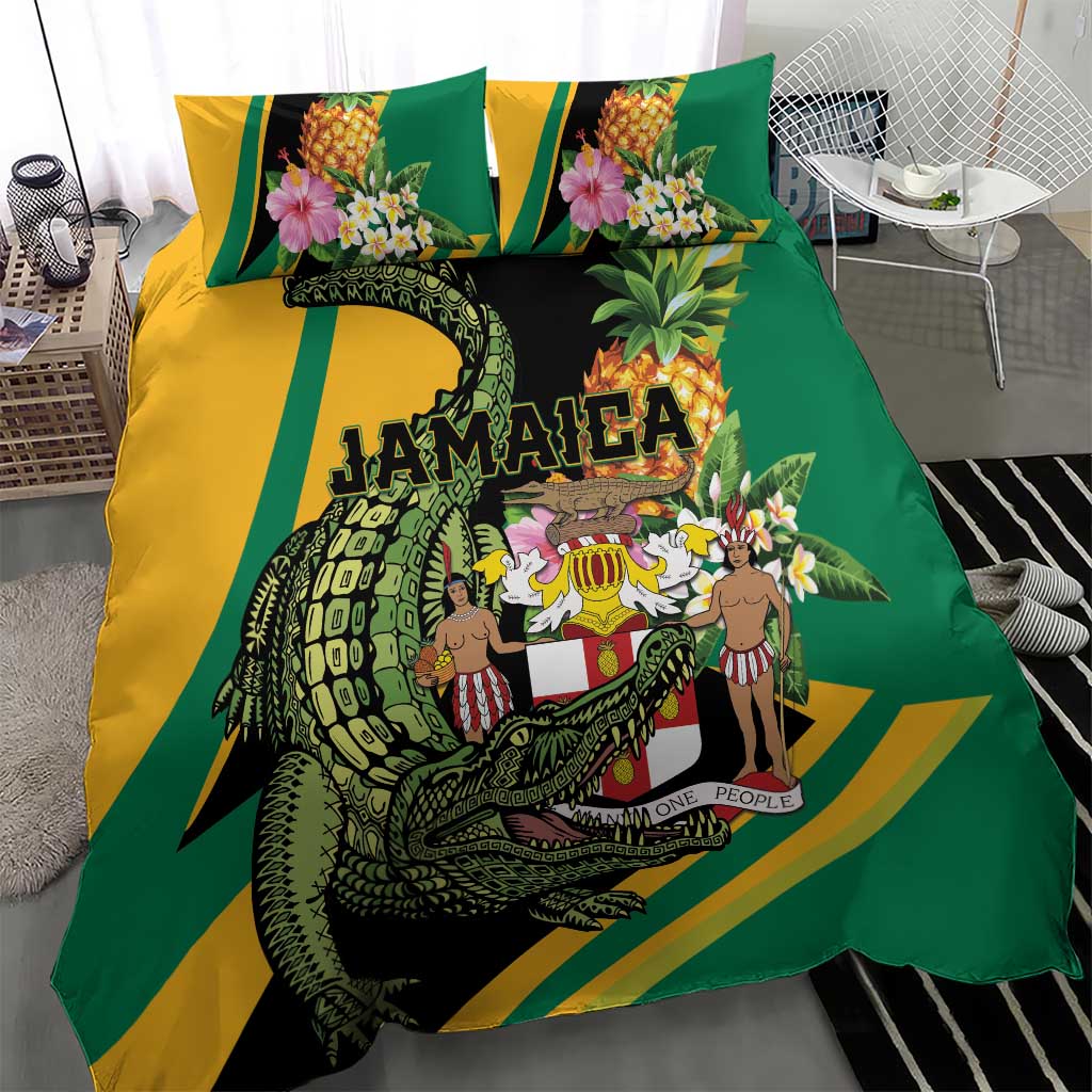 Jamaica Crocodile Bedding Set Pineapple Tropical Style - Wonder Print Shop