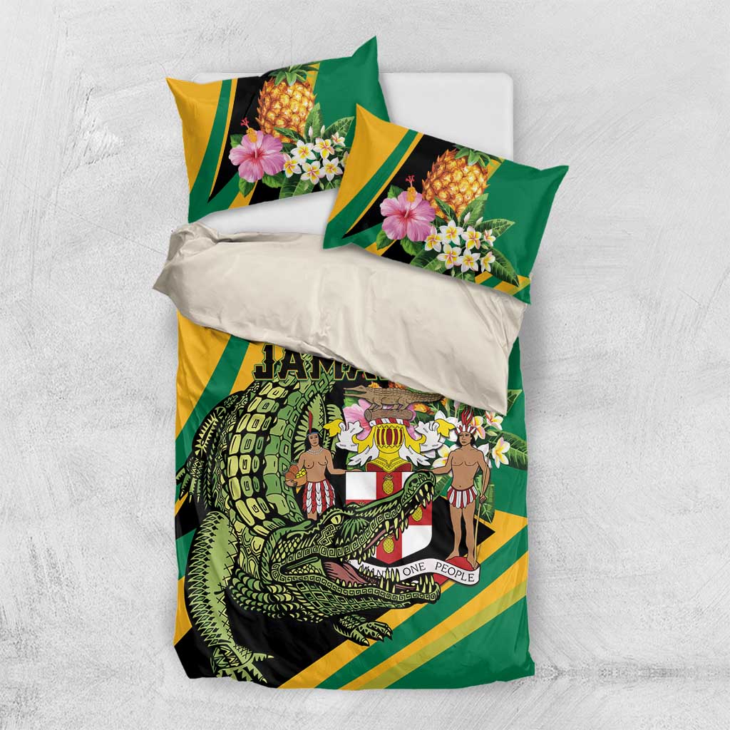 Jamaica Crocodile Bedding Set Pineapple Tropical Style - Wonder Print Shop