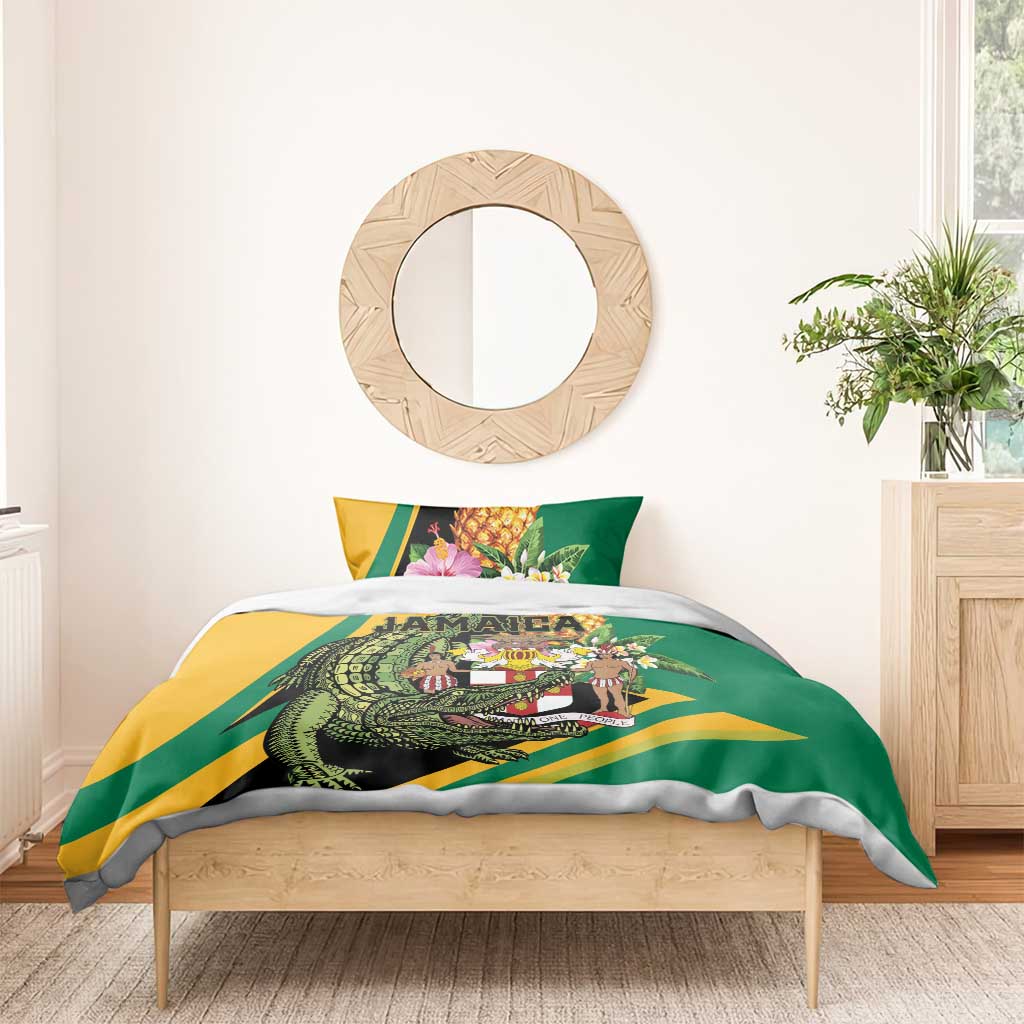 Jamaica Crocodile Bedding Set Pineapple Tropical Style - Wonder Print Shop