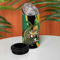 Personalized Jamaica Crocodile 4 in 1 Can Cooler Tumbler Pineapple Tropical Style - Wonder Print Shop