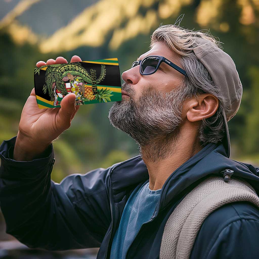 Personalized Jamaica Crocodile 4 in 1 Can Cooler Tumbler Pineapple Tropical Style - Wonder Print Shop