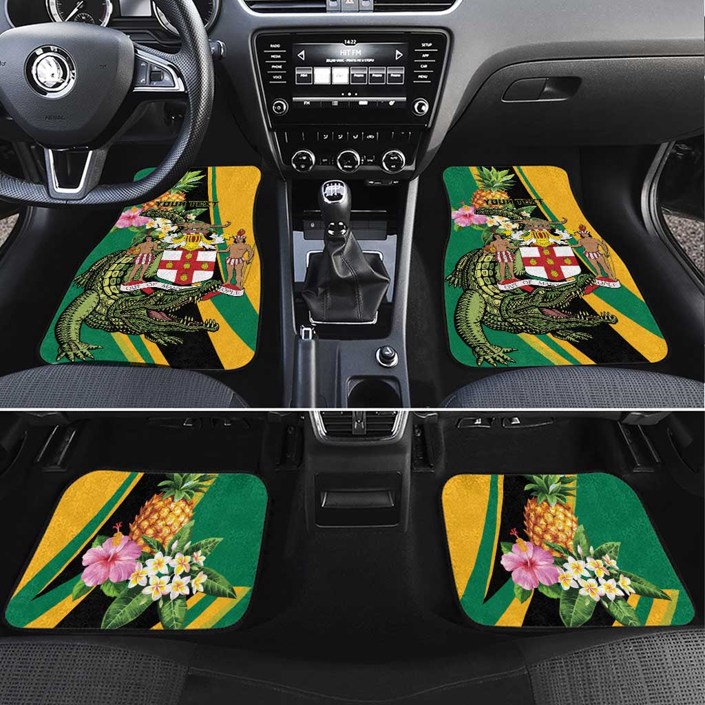 Jamaica Crocodile Car Mats Pineapple Tropical Style - Wonder Print Shop