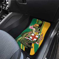 Jamaica Crocodile Car Mats Pineapple Tropical Style - Wonder Print Shop
