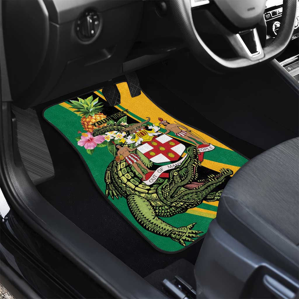 Jamaica Crocodile Car Mats Pineapple Tropical Style - Wonder Print Shop