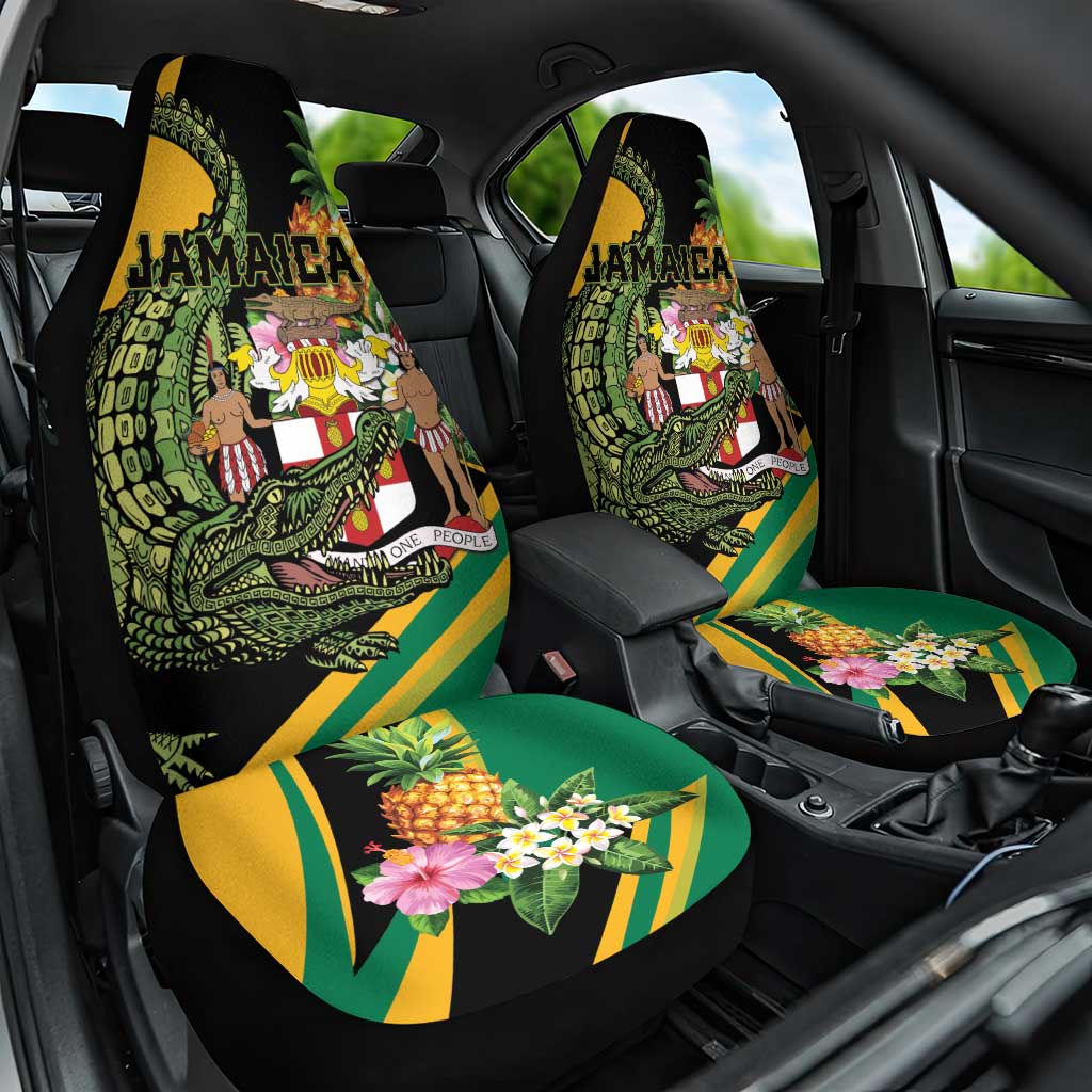 Jamaica Crocodile Car Seat Cover Pineapple Tropical Style - Wonder Print Shop