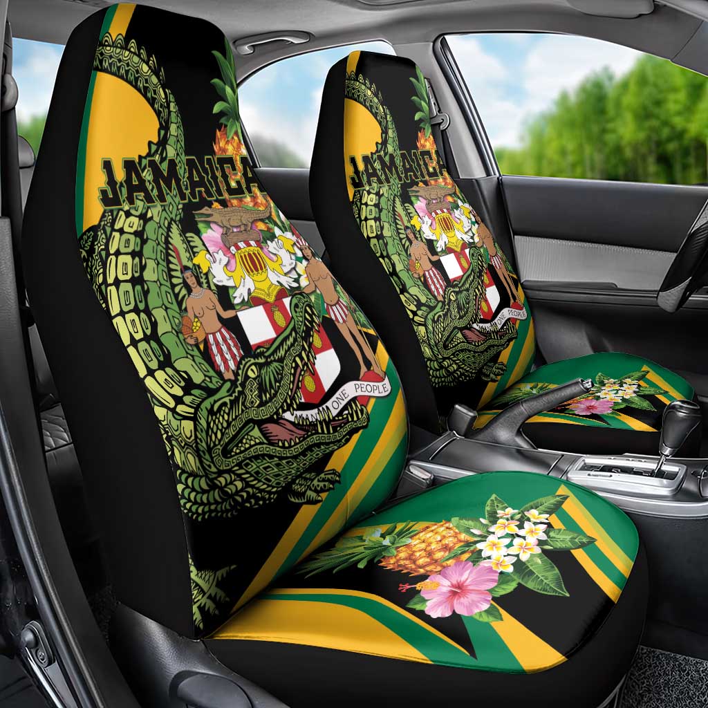 Jamaica Crocodile Car Seat Cover Pineapple Tropical Style - Wonder Print Shop