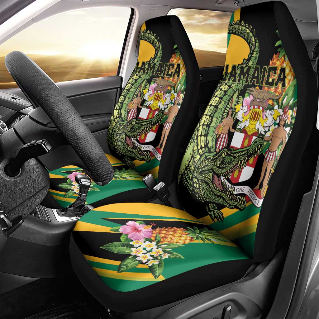 Jamaica Crocodile Car Seat Cover Pineapple Tropical Style - Wonder Print Shop