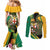 Personalized Jamaica Crocodile Couples Matching Mermaid Dress and Long Sleeve Button Shirt Pineapple Tropical Style - Wonder Print Shop
