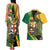 Personalized Jamaica Crocodile Couples Matching Tank Maxi Dress and Hawaiian Shirt Pineapple Tropical Style - Wonder Print Shop