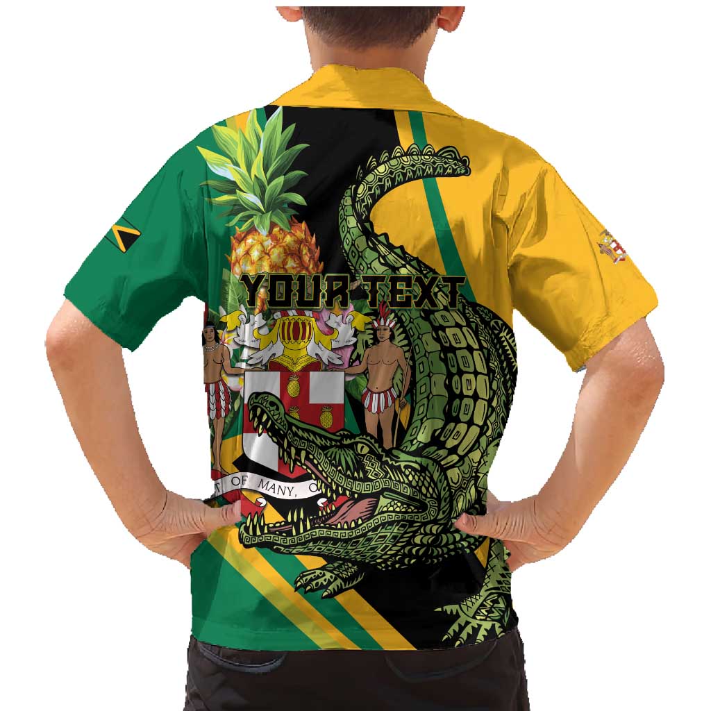 Personalized Jamaica Crocodile Family Matching Mermaid Dress and Hawaiian Shirt Pineapple Tropical Style - Wonder Print Shop