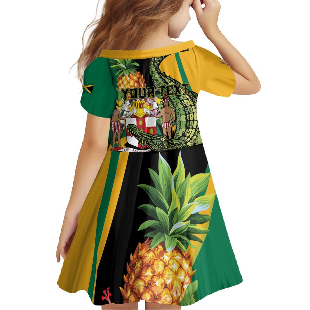 Personalized Jamaica Crocodile Family Matching Mermaid Dress and Hawaiian Shirt Pineapple Tropical Style - Wonder Print Shop