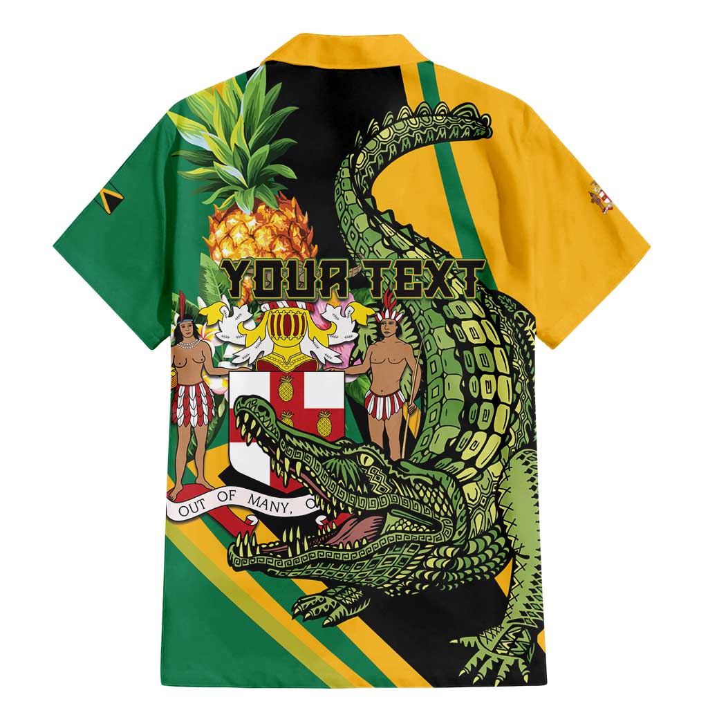 Personalized Jamaica Crocodile Family Matching Mermaid Dress and Hawaiian Shirt Pineapple Tropical Style - Wonder Print Shop