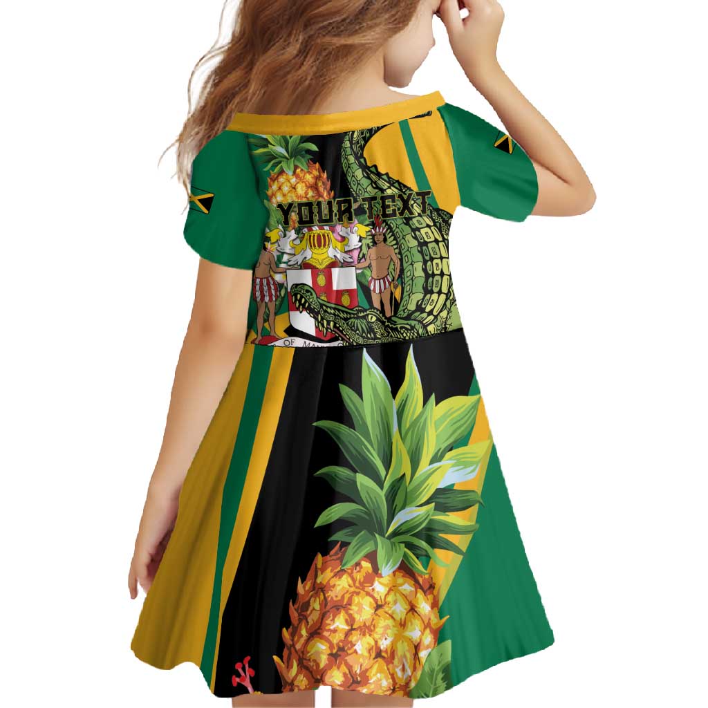 Personalized Jamaica Crocodile Family Matching Off Shoulder Maxi Dress and Hawaiian Shirt Pineapple Tropical Style - Wonder Print Shop